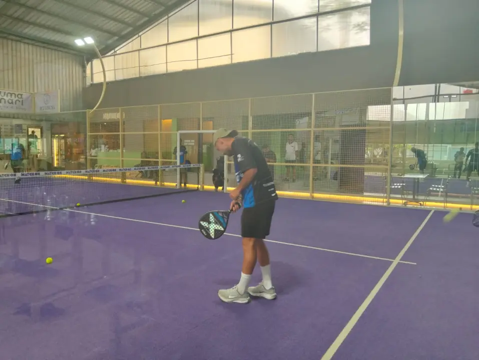 Pemain Persib Bandung saat main Padel di Acara HUT WIT Indonesia (Ipan/Koranmadala)