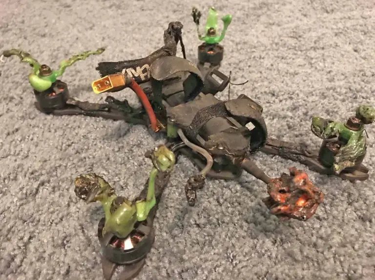 Drone terbakar (Dok wildfiretoday)