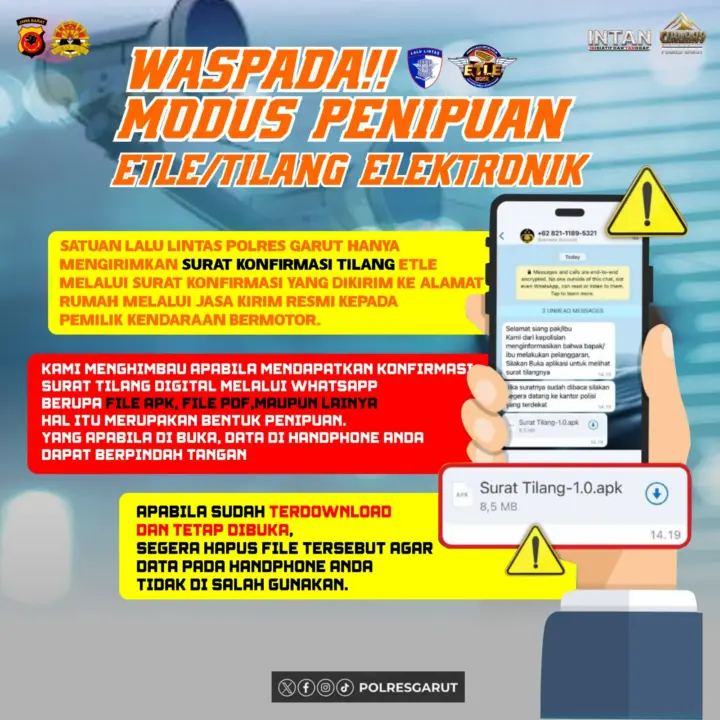 Waspada Surat Tilang Elektronik Palsu, Polres Garut Intensifkan Imbauan ke Masyarakat