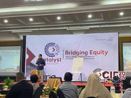 Anies Ajak Kembalikan Pembangunan sebagai Gerakan, Republik Ini Lahir dari Rasa Memiliki Bersama Anies Baswedan saat jadi pembicara di acara Catalyst Impact Forum yang diselenggarakan oleh Sasaka Indonesia