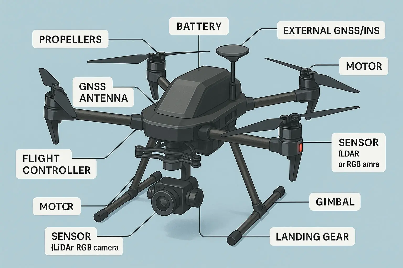 Mengenal Komponen Drone Pemetaan: Konteks Teknologi di Balik Insiden Terra Drone Indonesia Mengenal Komponen Drone Pemetaan: Konteks Teknologi di Balik Insiden Terra Drone Indonesia (Hasil ilustrasi dengan AI)