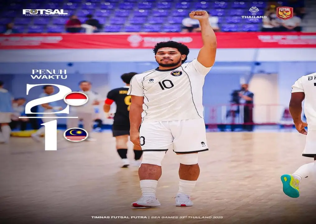 Timnas futsal Indonesia kalahkan Malaysia 2-1 (@timnasfutsal)