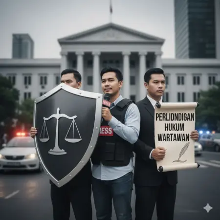 PERLINDUNGAN HUKUM BAGI WARTAWAN Ilustrasi perlindungan hukum wartawan