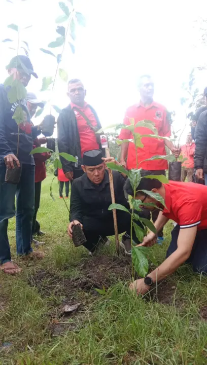 DPC PDI Perjuangan Garut Peringati HUT ke-79 Megawati dengan Penanaman Pohon Endemik