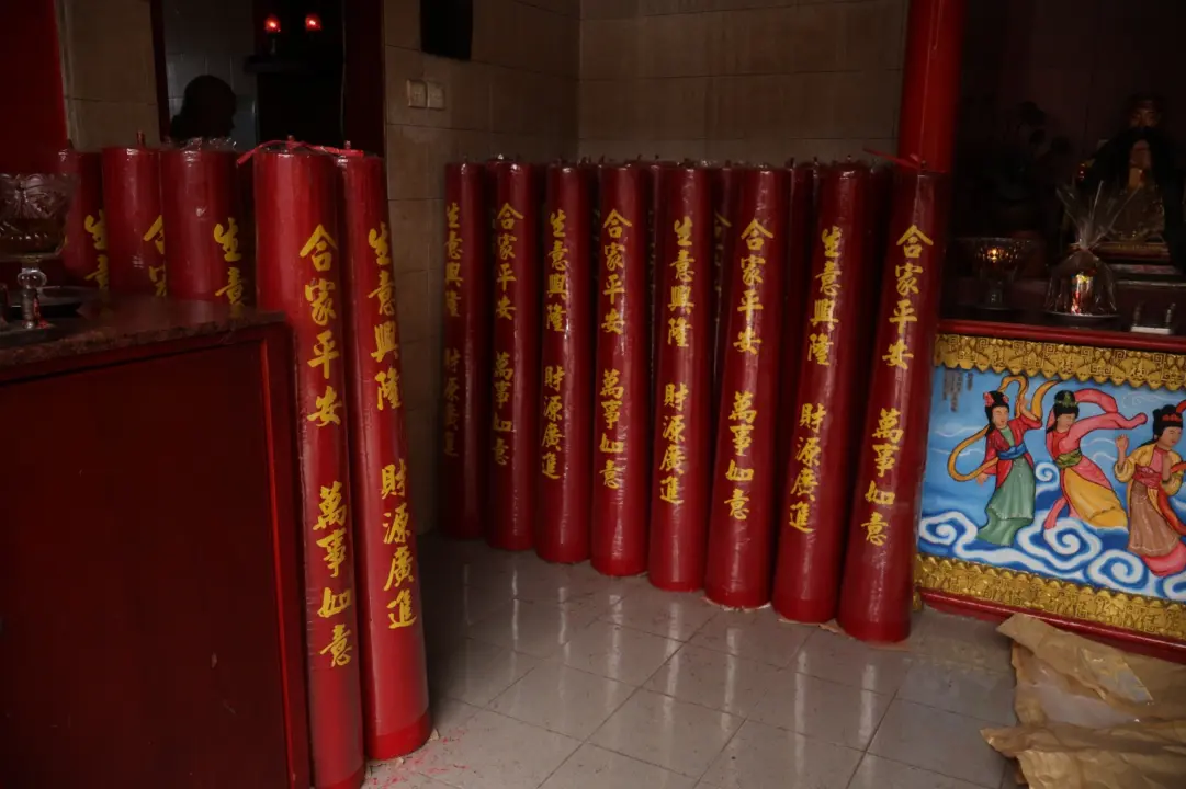 lilin Imlek yang sudah selesai di bentuk, Jumat (30/1/2026). Muhammad Farhan Rizqi/ Koran Mandala