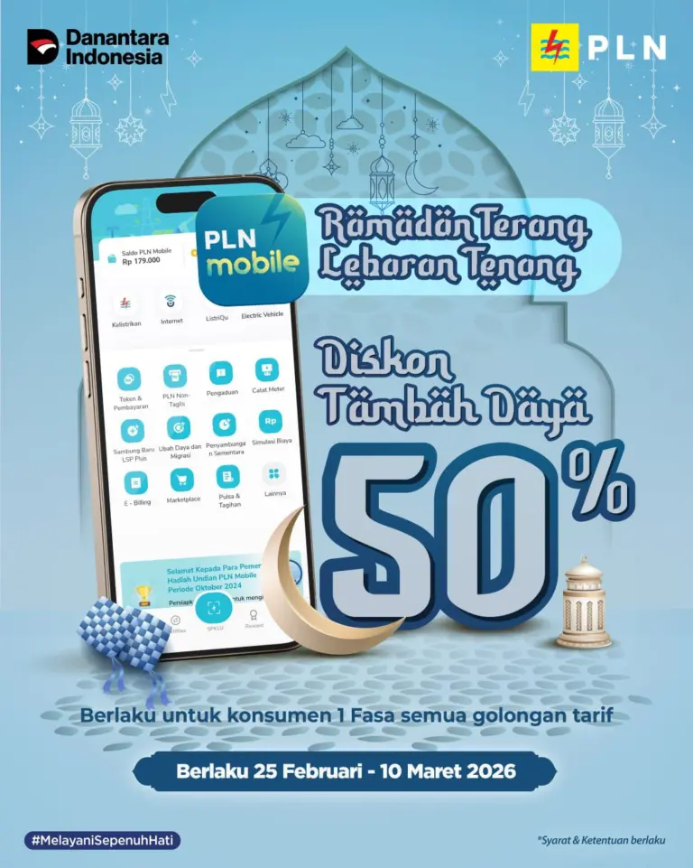 Tambah Daya Lebih Hemat! PLN Hadirkan Promo Spesial Sambut Ramadan 25 Februari – 10 Maret 2026