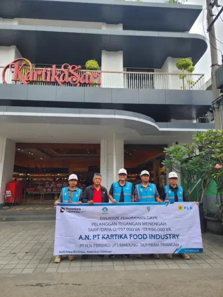 PLN Dukung Keandalan Operasional Kartika Sari Melalui Penambahan Daya Listrik PLN UP3 Bandung