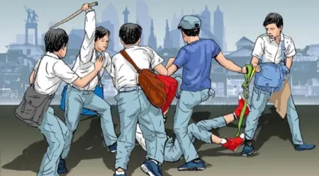 Ilustrasi tawuran pelajar