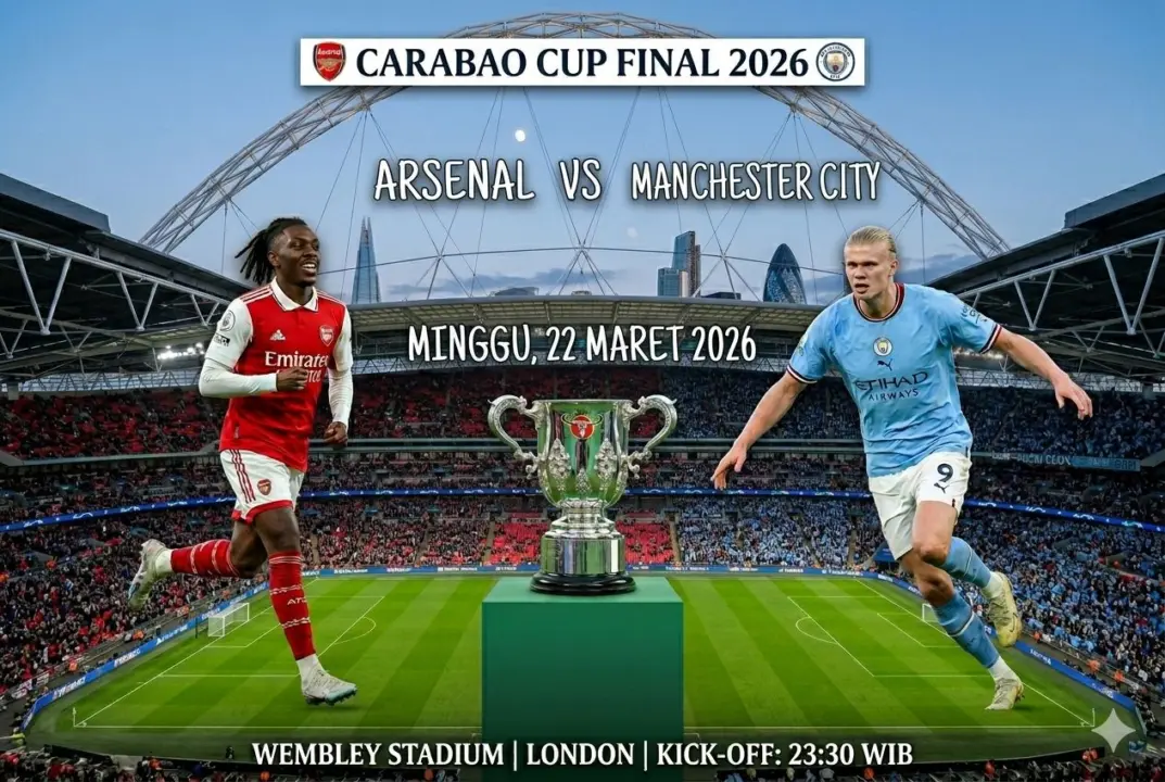 Prediksi Final Carabao Cup 2026 Arsenal vs Manchester City di Stadion Wembley