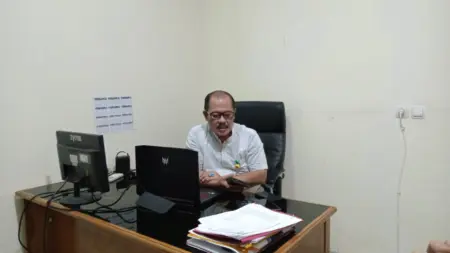 ATR/BPN Garut Siapkan Penyerahan 1.000 Sertifikat Redistribusi Tanah di Pakenjeng Kepala seksi penataan dan pemberdayaan ATR/BPN Garut Agus Suharto