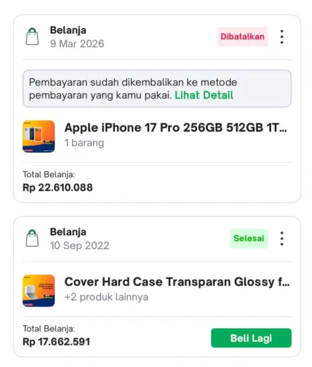 Akun Dibajak Tanpa Klik Link, Korban Kehilangan Akses Saat Beli iPhone 17 Pro di Tokopedia