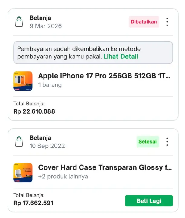 Akun Dibajak Tanpa Klik Link, Korban Kehilangan Akses Saat Beli iPhone 17 Pro di Tokopedia