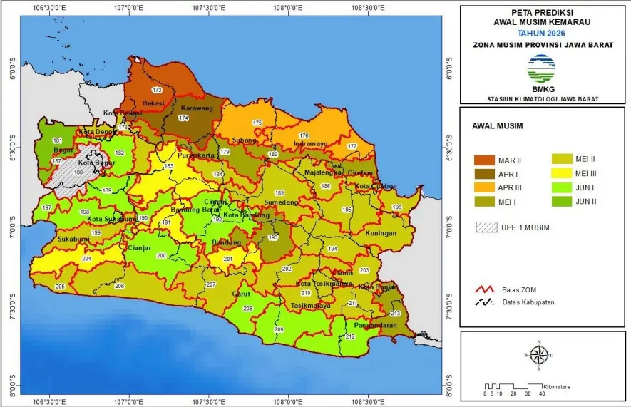 Kota Bandung Diprediksi Masuk Kemarau pada Juni 2026, Begini Rinciannya