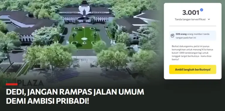 Tangkapan layar petisi penolakan penutupan ruas Jl. Diponegoro di Change.org (24/4/2026)