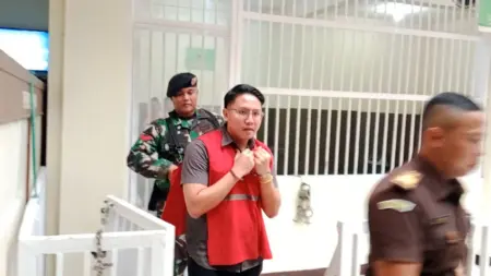 Adimas Firdaus alias Resbob Usai menghadiri Sidang di PN Bandung