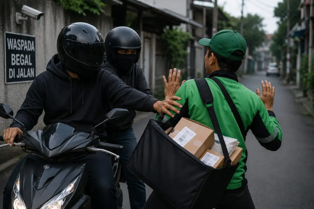 Ilustrasi Aksi Begal (Foto AI)