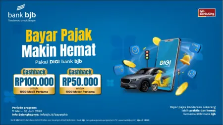 Bayar Pajak Kendaraan Makin Praktis dengan Promo Cashback DIGI bank bjb