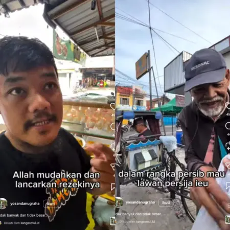 Viral Penjual Nasi Kuning Berbagi Jelang Duel Persib Vs Persija Akun Instagram @yosandanugraha dalam unggahannya membagikan nasi kuning jelang laga Persib VS Persija (Tangkapan layar/@yosandanugraha)