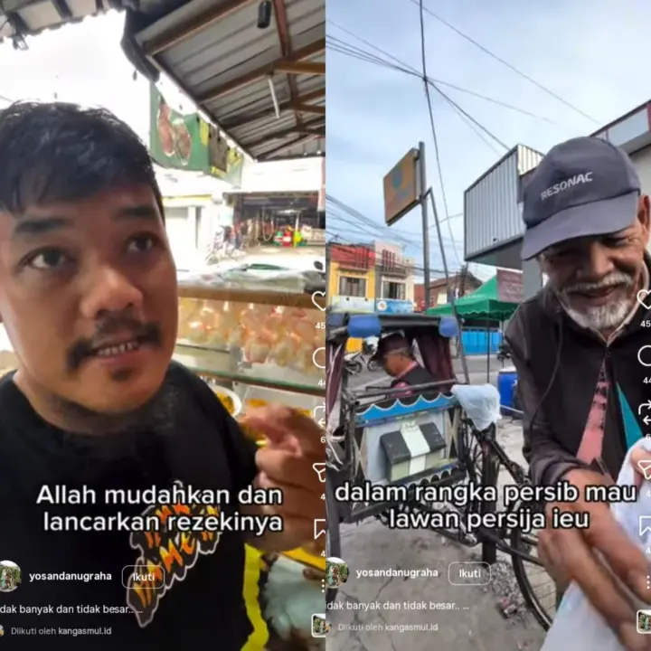 Akun Instagram @yosandanugraha dalam unggahannya membagikan nasi kuning jelang laga Persib VS Persija (Tangkapan layar/@yosandanugraha)