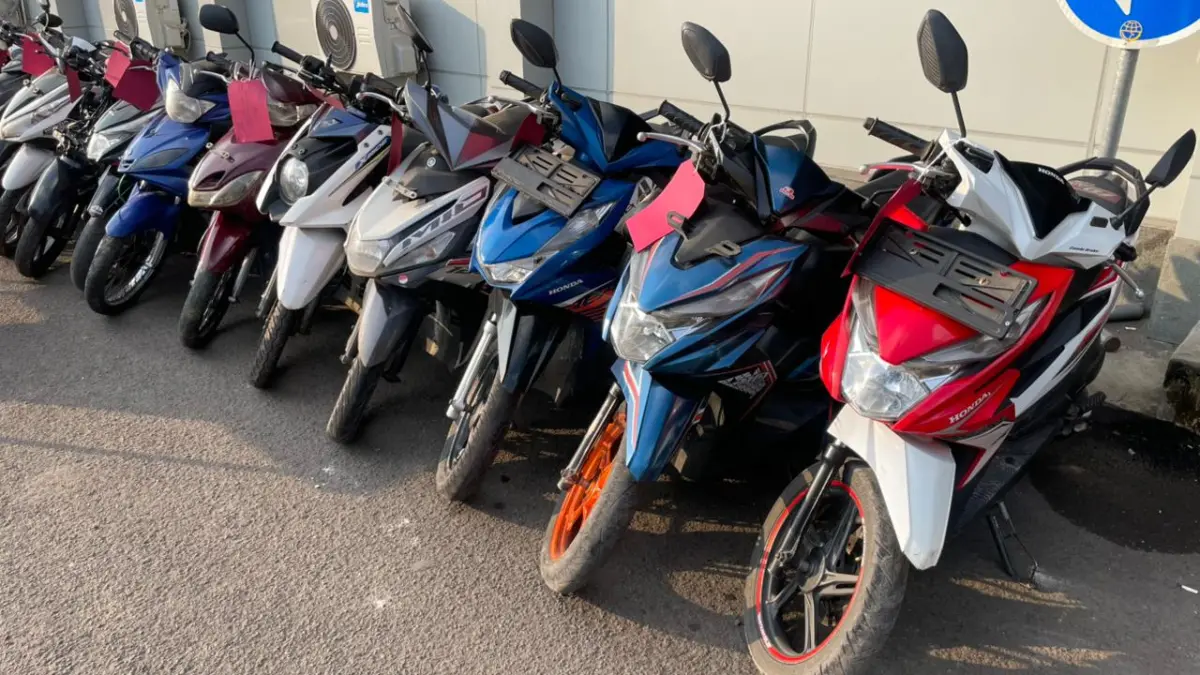 17 Sepeda motor barang bukti curanmor berhasil diamankan Polres Garut,Sabtu (6/6/2026)