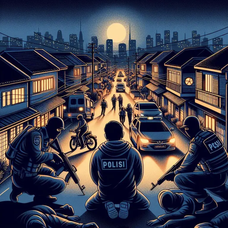 Bandung Marak Begal, Andri Gunawan Minta Pemda Bantu Anggaran Patroli Polisi Ilustrasi melawan Begal oleh pihak aparat kepolisian Gambar: AI