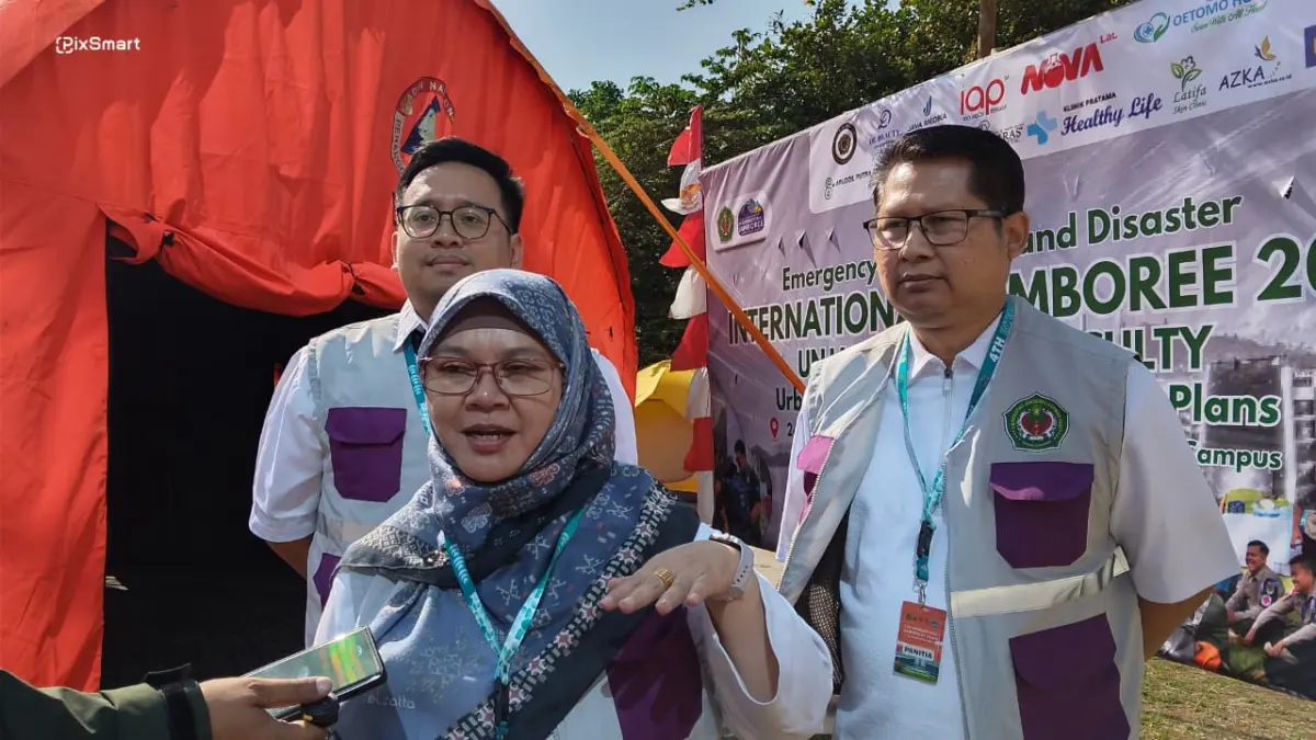 FK Unjani menggelar Jambore Internasional 2026 untuk memperkuat kesiapan mahasiswa menghadapi bencana (Sarah/Koran Mandala)