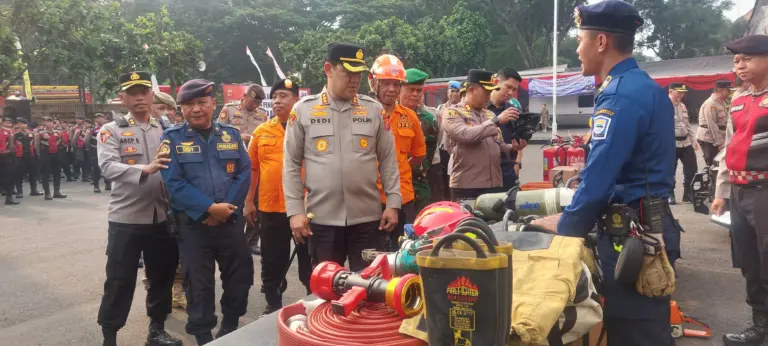 Kemarau Mulai Mengintai, Polrestabes Bandung Siagakan Pasukan dan Peralatan Hadapi Karhutla