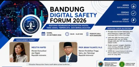 PWI Jabar dan JHB menggelar BDSF 2026 untuk meningkatkan kewaspadaan masyarakat terhadap penipuan online, phishing, deepfake, dan kejahatan digital.