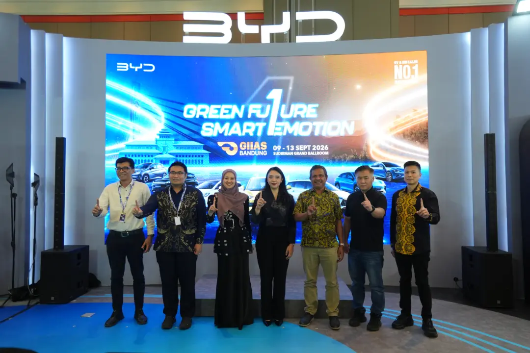 BYD menghadirkan sejumlah kendaraan energi baru dalam ajang GIIAS Bandung 2026 
