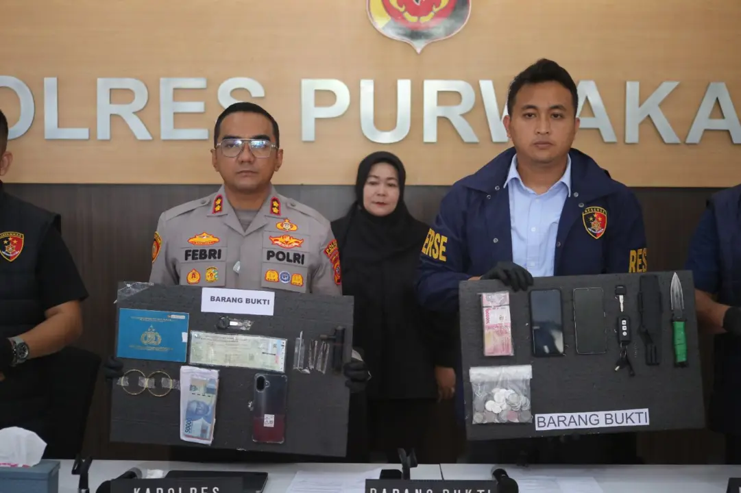 Polres Purwakarta mengungkap 13 kasus curat dan curas serta mengamankan sembilan tersangka dalam Operasi Libas Lodaya 2026.