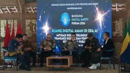 BDSF 2026 menyoroti ancaman penipuan berbasis AI, keamanan transaksi digital, serta peran pers dan kolaborasi lintas sektor dalam memperkuat literasi digital masyarakat. (Sarah/Koran Mandala)