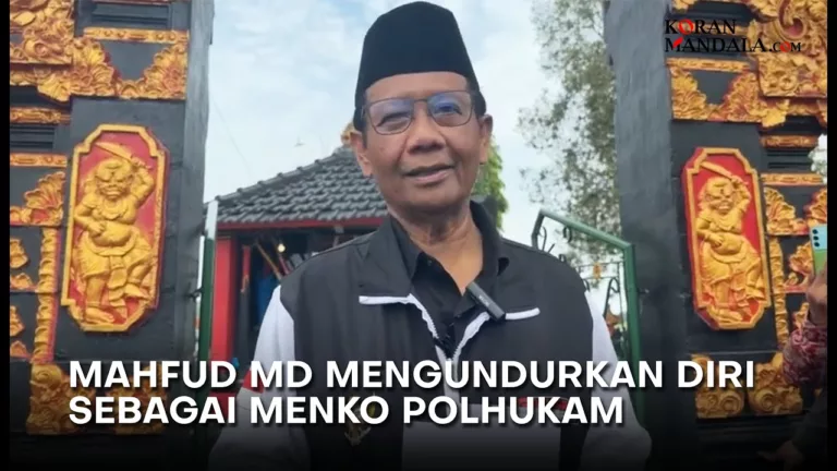 Mahfud MD Saat Keterangan Pers di Lampung