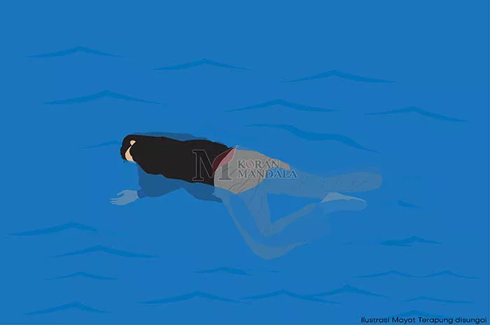 Ilustrasi mayat mengambang.