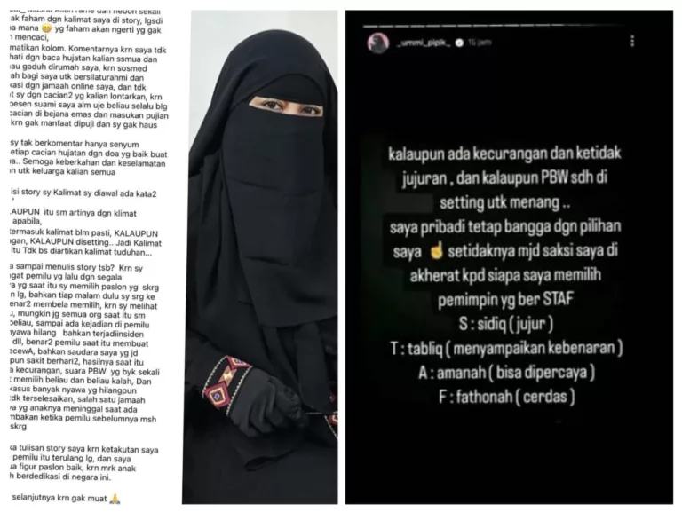 Sebut Paslon 01 Punya Sifat Seperti Rasulullah, Umi Pipik Beri Klarifikasi