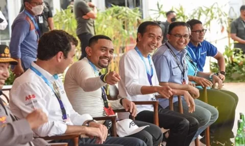 Ahmad Sahroni dan Jokowi serta Anies Baswedan