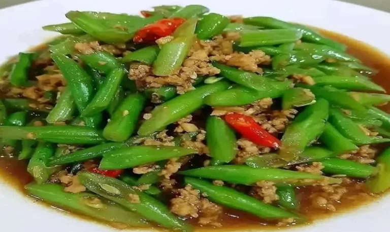 tumis ayam cincang dan buncis