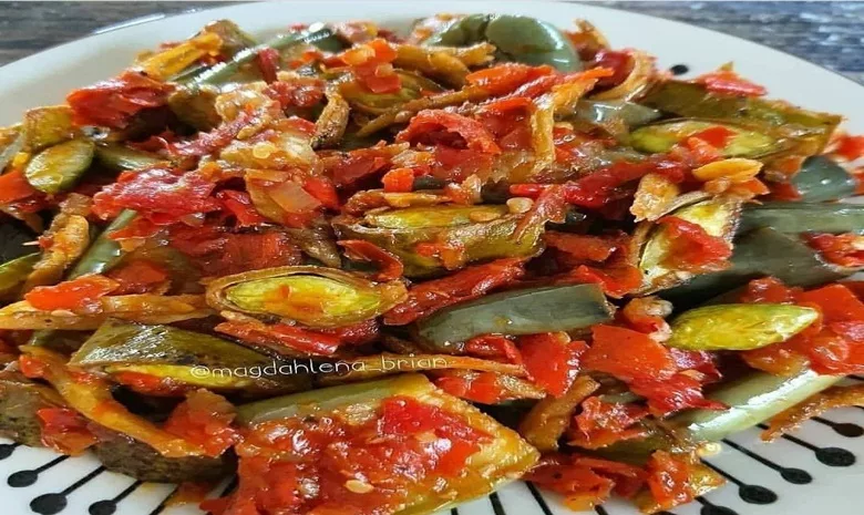 Balado teri pete dan terong