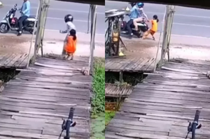 Detik-Detik HP Milik Bocah Penjual Bensin Eceran Pinggir Jalan Dirampas oleh Maling, Warganet Miris Lihatnya