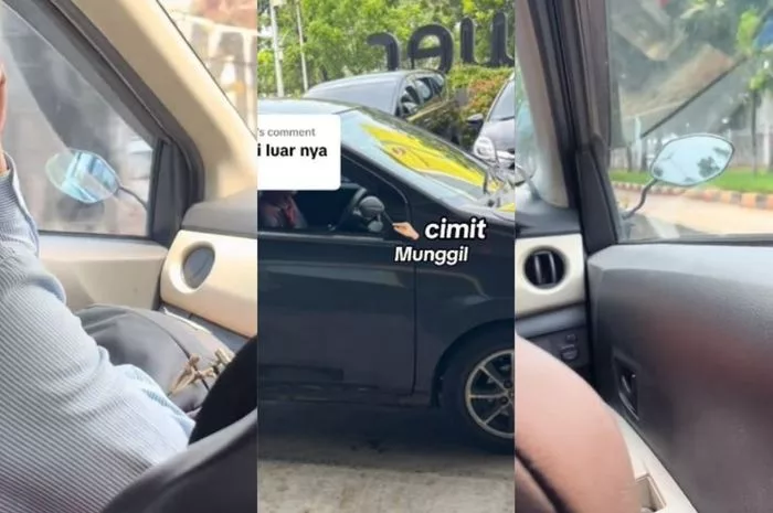 Kocak, Video Mobil Toyota Calya pakai Spion Motor