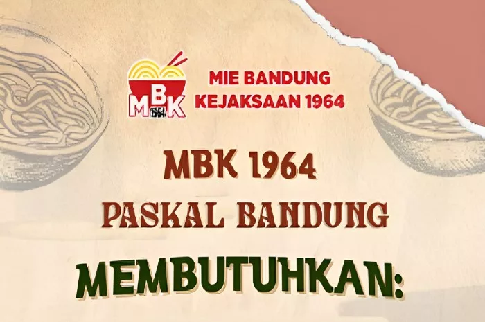 Tersedia 2 Posisi! Mie Bandung Kejaksaan 1964 Gelar Loker Terbaru bagi Tamatan SMA dan SMK, Ini Syaratnya