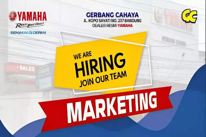 Baru Dibuka! Dealer Resmi Yamaha, Gerbang Cahaya, Gelar Loker Untuk Tamatan SMA dan SMK
